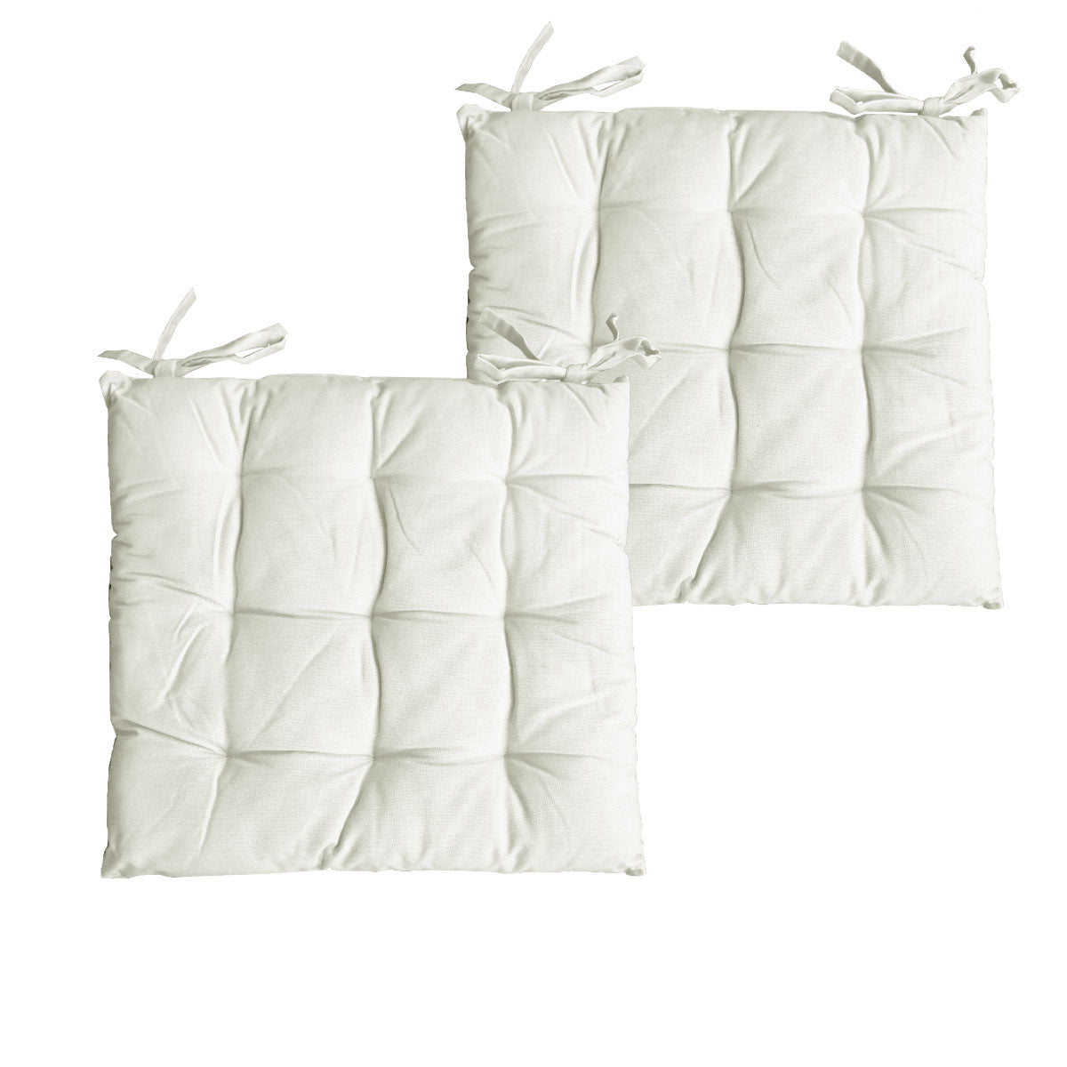 2 Pack Colter Cotton Chair Pads - Cream